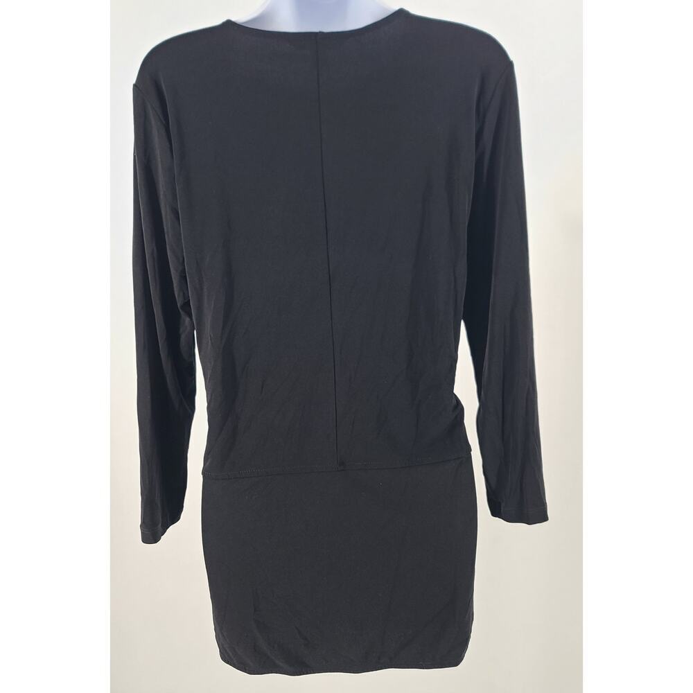 Lauren Ralph Lauren women's boxy tunic blouse black Size Large Career office - Picture 2 of 6